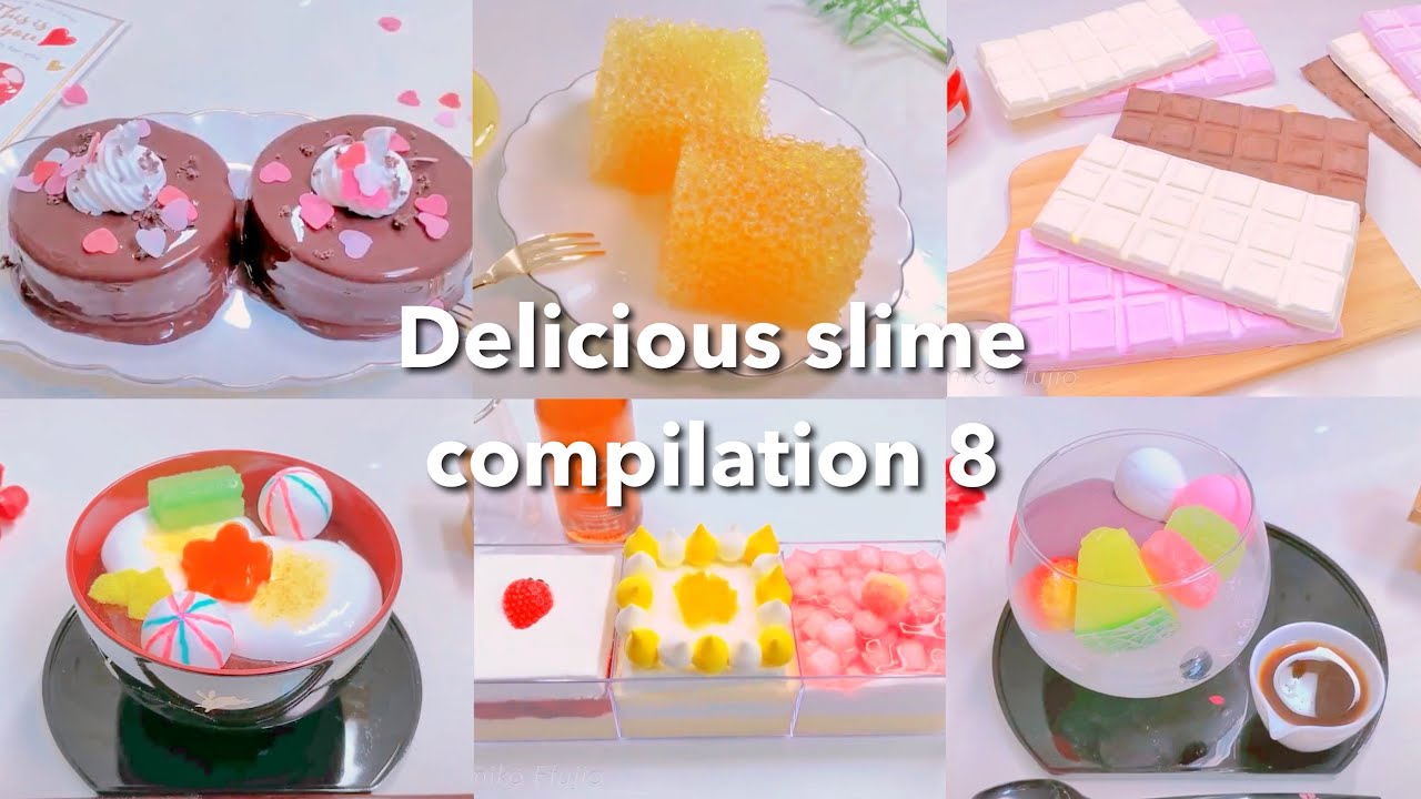 【ASMR】🥢おいしそうなスライムまとめ8🍫【音フェチ】Delicious slime compilation 8