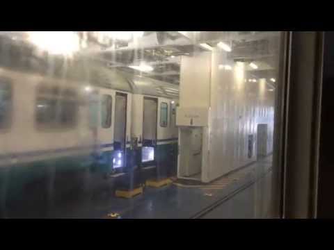 Train Boarding Ferry to Cross the Strait of Messina from Sicily to Mainland Italy