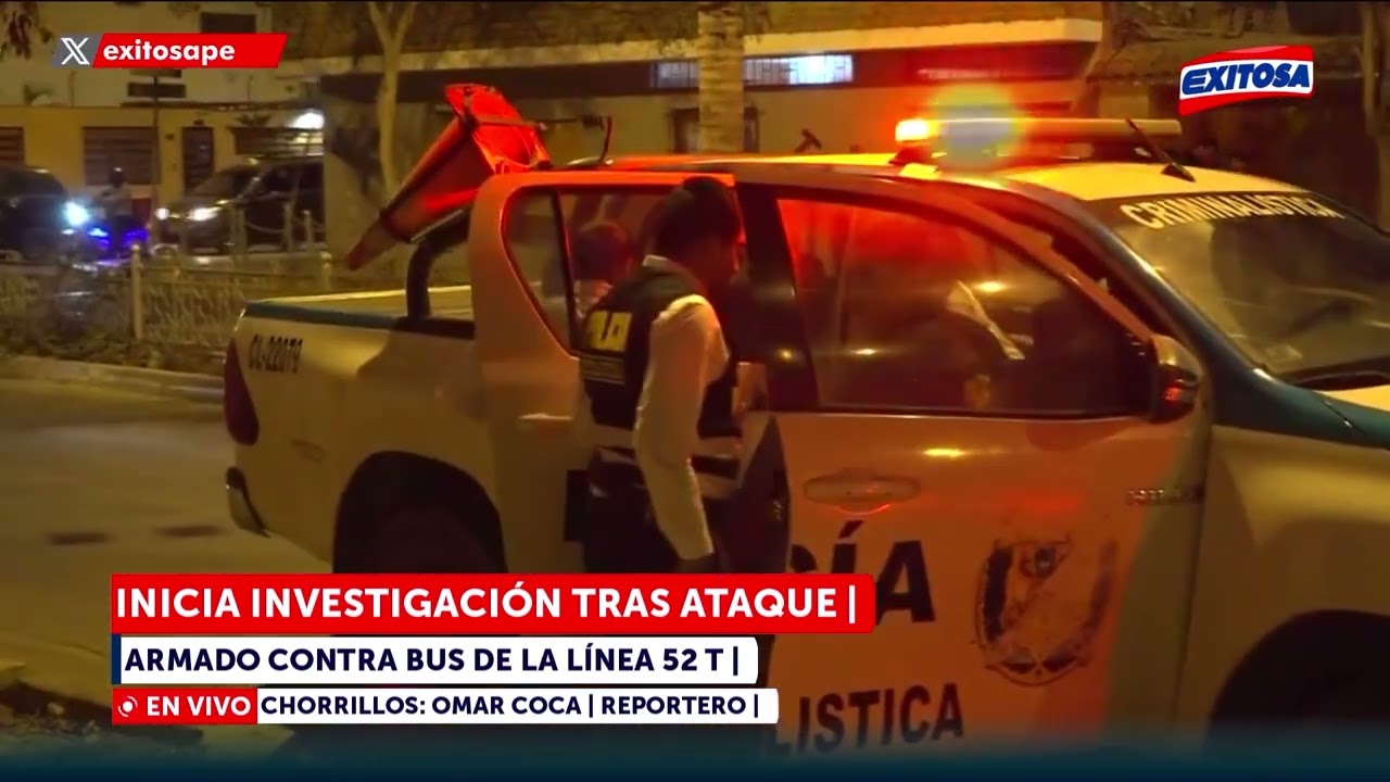 🔴🔵 Inicia investigación tras ataque armado contra bus de la línea 52 T