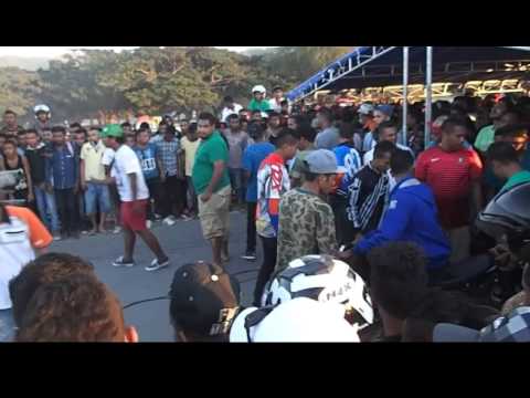 Moto races in Tasitolu, Dili. Sunday motobike madness at Christo Rei