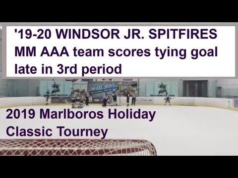 WINDSOR Jr. SPITFIRES THUNDER BAY KINGS 2019-20 Minor Midget AAA hockey Noah Morneau Brendan Gouin