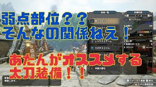 【モンハンライズ】弱点部位？そんなの関係ない！あたんがおすすめする太刀装備！！