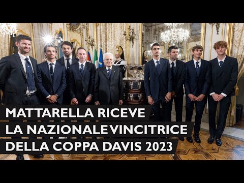 Mattarella incontra la Nazionale italiana maschile di Tennis vincitrice della Coppa Davis 2023