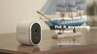 ワイヤレスセキュリティカメラ「moobox」配線やコードの問題を解消