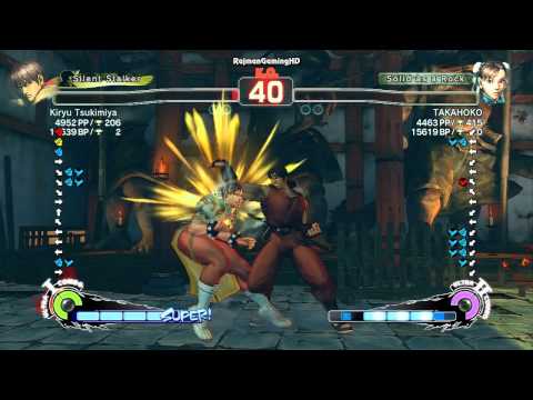 SSFIV AE: Kiryu Tsukimiya (Guy) vs TAKAHOKO (Chun Li) TRUE-HD QUALITY