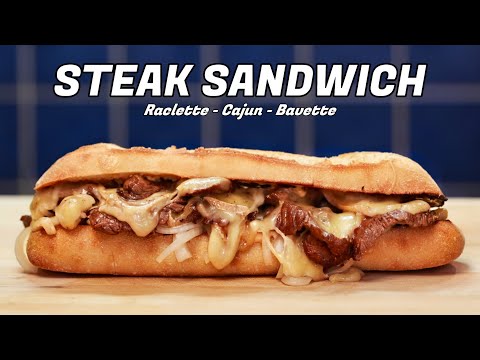 LE STEAK SANDWICH | Bavette, raclette, oignons pickled et cajun.