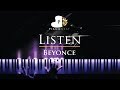 Beyonce - Listen - Piano Karaoke Instrumental Cover with Lyrics