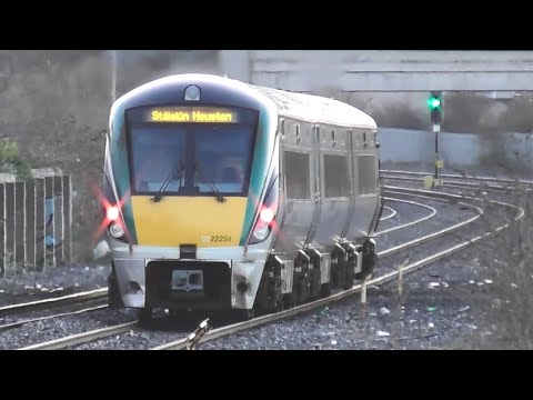 Irish Rail 22000 Class Intercity Trains x 2 - Clondalkin & Fonthill Station, Dublin