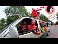 SPIDER MAN Bros Are Passengers SERBIAN Lady On Limousine Car DEADPOOL Is Driver Ticket Is 5