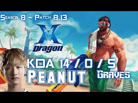 KZ Peanut GRAVES vs KINDRED Jungle - Patch 8.13 KR Ranked