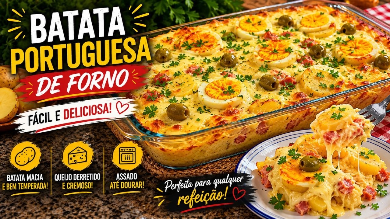 BATATA PORTUGUESA DE FORNO INCRÍVEL E DELICIOSA, AGORA SÓ FAÇO BATATA ASSIM