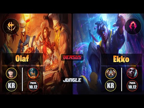 Tarzan OLAF (Jungle) [Conqueror] VS EKKO - Challenger KR Patch 10.12