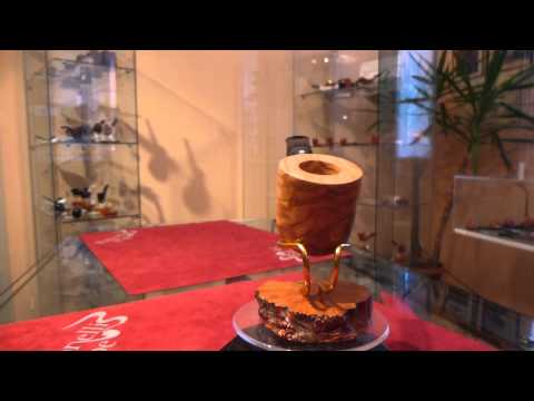 Brand new olive wood pipe PARONELLI half bent pot handmade -  eBay item number: 400904380685