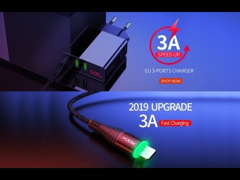 Кабель TypeС от Rock для быстрой зарядки Usb type C на 3 Ампера