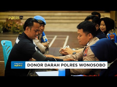 POLRES WONOSOBO GELAR DONOR DARAH SAMBUT HUT KE-74 HUMAS POLRI