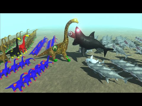 Superhero Team Brachiosaurus Death Fall Jurassic World Evolution 2 - Animal Revolt Battle Simulator