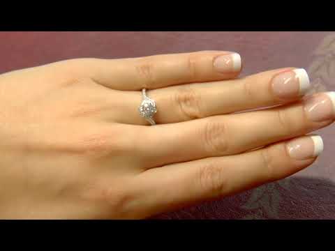 VR1003 Antique Twist Halo Diamond Engagement Ring