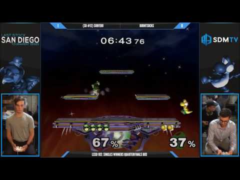 LSSD 102 - Surfero (Falcon) vs. Burntsocks (Yoshi) - SSBM Winners Semis - Smash Melee