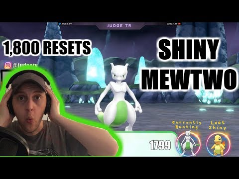 Shiny pokemon MEWTWO reaction 1,800 RESETS