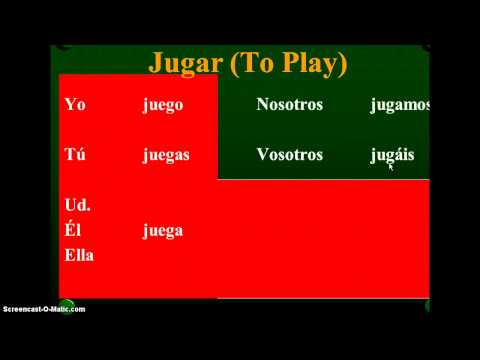 the verb jugar