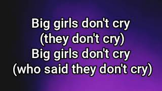 Big Girls Don&#39;t Cry Lyrics- The Four Seasons