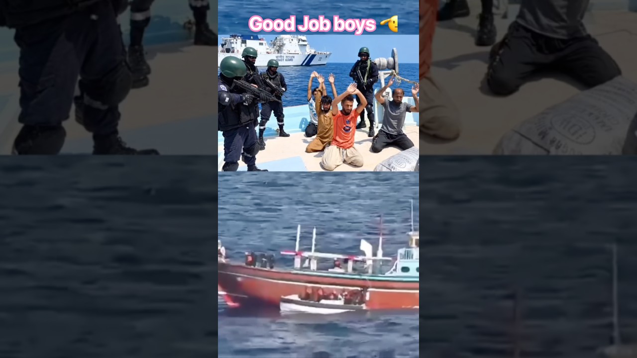 Captures 5 Pakistanis with 526 kg Drugs 😡|| Good Job Boys 💥🫡💪||#coastguard #smuggling #shorts