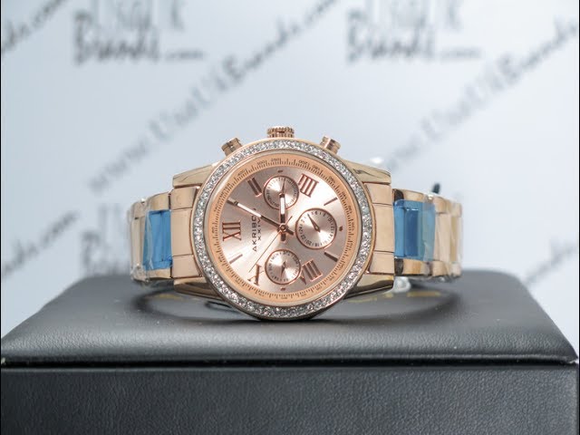 ساعة اكريبوس روز جولد كوارتز نسائية مع فصوص سوارفسكي  - AK872RG