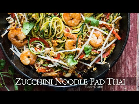 Zucchini Noodle Pad Thai  - Light & Delicious