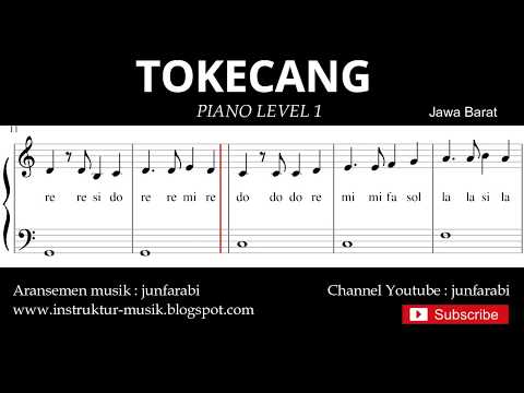 not balok tokecang - piano level 1 - lagu daerah jawa barat / sunda - doremi solmisasi