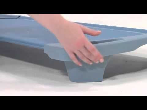 Slide 6 - Spaceline Cot, Toddler, Blue, Assembled, Set of 4 (video)