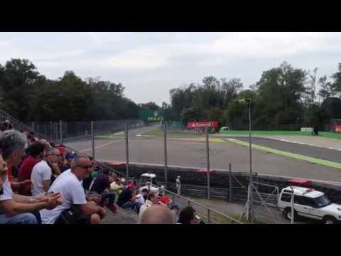 The view from Grandstand 10 (Roggia) on Seconda Variante at Monza, 2014 Italian Formula 1 Grand Prix