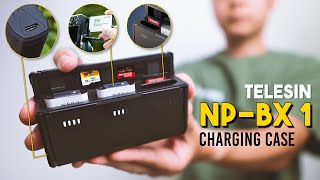 TRIPLE Slot for Sony NP-BX1 Batteries | TELESIN Portable Charging Case