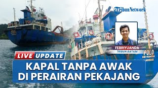Tim Gabungan Lanal Dabo Singkep Periksa Kapal Tak Berawak Mengapung di Perairan Pekajan, Lingga