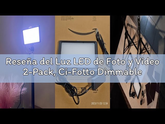 Vídeo relacionado con Ci-Fotto Luz LED de Foto y Vídeo 3-Pack, Dimmable 5600K USB Luz Continua de Fotografía con Trípodes y Filtros de Color para Estudios de Fotografía, Youtube, TikTok, Grabación de Video, Game Streaming