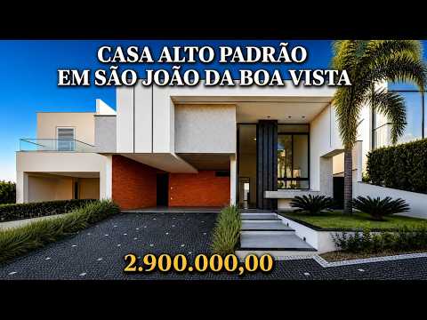 Casa de Alto Padrão em Condomínio em São João da Boa Vista – SP 3 suítes, piscina, lindo acabamento