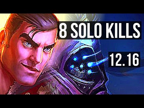 JAYCE vs JAX (TOP) | 8 solo kills, 400+ games | EUW Diamond | 12.16