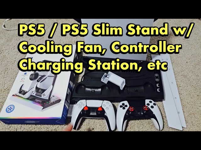 Vídeo relacionado con RLSOCO Funda para PlayStation 5 Digital Edition y Disc Version, Funda para PlayStation 5 Consola con Base, PS5 Charging Station Dualsense x1, PS5 Cámara HDx1, Mando DualSense x2 y más