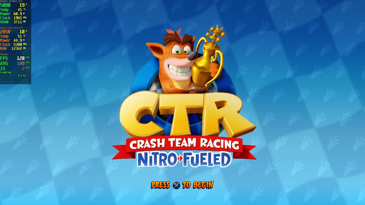 Crash Team Racing Nitro Fueled 60FPS Patch Gameplay | ShadPS4 0.15.1 WIP PS4 Emulator PC