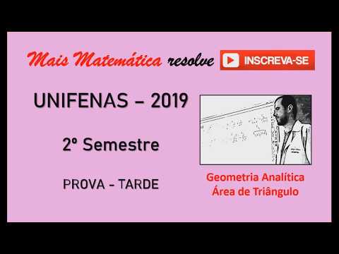 UNIFENAS 2019-02 - Geometria Analítica - Sendo dados os pontos A( -2; -3), B( 4; 1) e C(-4;3)
