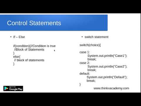if else, switch statements in Java