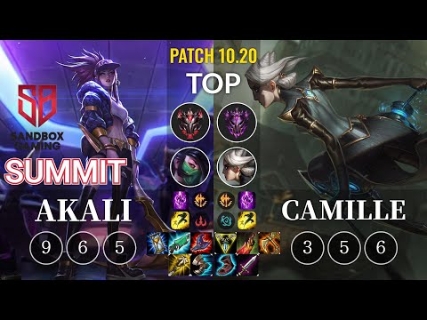 SB Summit Akali vs Camille Top - KR Patch 10.20