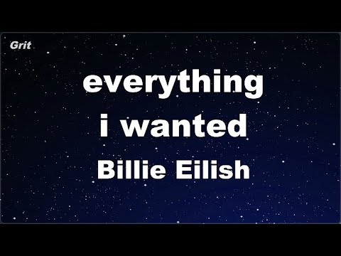 Karaoke♬ everything i wanted - Billie Eilish 【No Guide Melody】 Instrumental