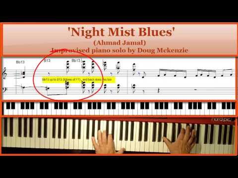 'Night Mist Blues' (Ahmad Jamal)  - jazz piano Tutorial