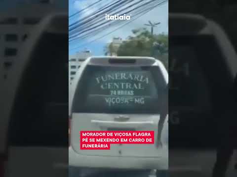 MORADOR DE VIÇOSA FLAGRA PÉ SE MEXENDO EM CARRO DE FUNERÁRIA
