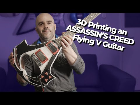 3D Printed ASSSASSIN's CREED GUITAR!