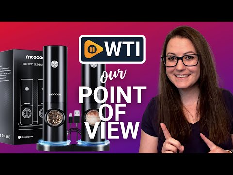 Moocoo Upgraded Electric Salt and Pepper Grinder Set with Fast Rechargeable Base & LED Light - WTI product video review