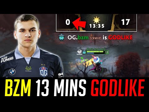 OG.bzm 13 Minutes GODLIKE - 100% STOMP - 27 KILLS STORM SPIRIT DOTA 2