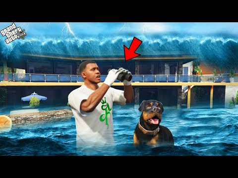 ФРАНКЛИН ҮЙІН ҮЛКЕН ЦУНАМИ ҚИРАТЫП КЕТТІ (GTA 5)