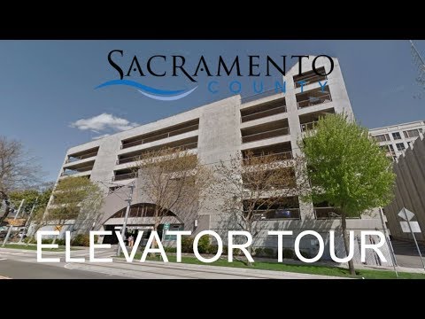 Elevator Tour! 2 Loud Keystone Hydraulic Scenic Elevators-County Garage-Sacramento, CA