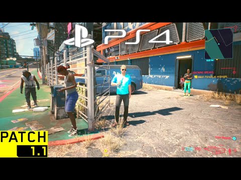 CYBERPUNK 2077 PATCH 1.11 PS4 Slim Gameplay | Free Roam Walking Around the Night City Streets #12